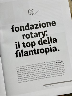Fondazione Rotary: il top della filantropia
