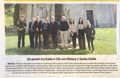 Un ponte tra Italia e Cile con Rotary e Santa Giulia