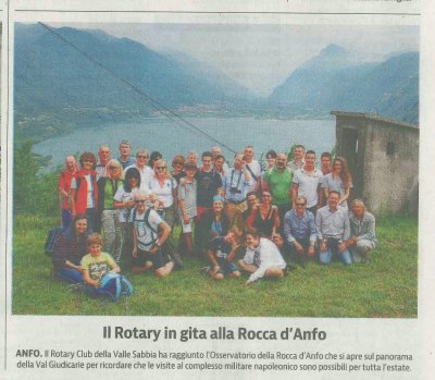Il Rotary in gita alla Rocca d'Anfo