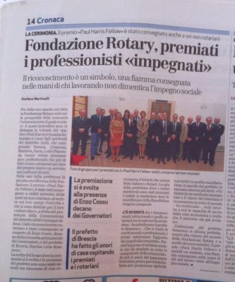 Fondazione Rotary, premiati i professionisti "impegnati"