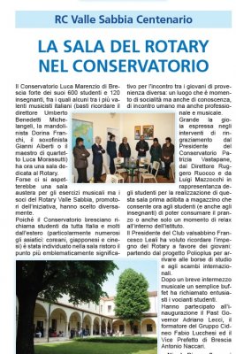 La Sala del Rotary nel Conservatorio