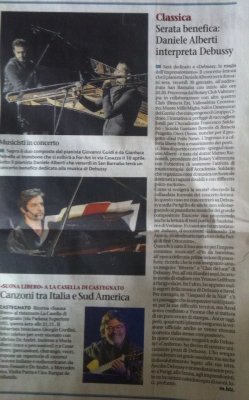 Serata benefica: Daniele Alberti interpreta Debussy