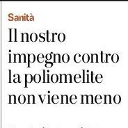Il nostro impegno contro la poliomielite non viene meno