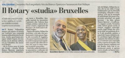 Il Rotary "studia" Bruxelles