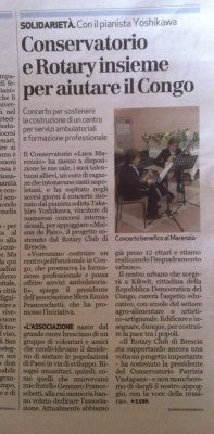 Conservatorio e Rotary insieme per aiutare il Congo