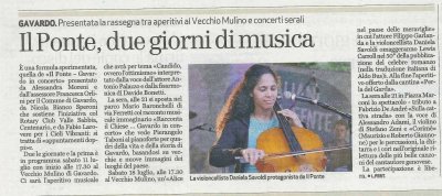 Il Ponte, due giorni di musica