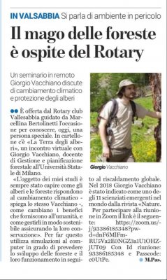 Il mago delle Foreste è ospite del Rotary