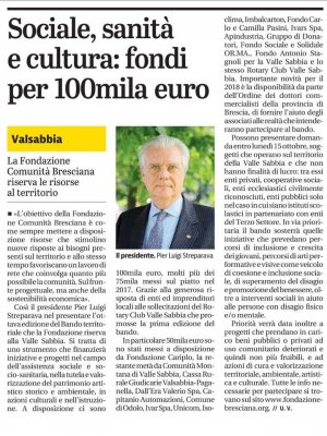 Sociale, sanità e cultura: fondi per 100mila euro