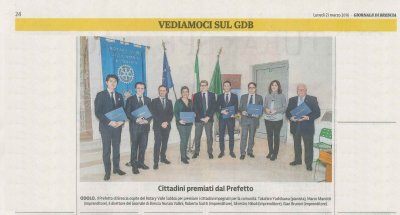 Cittadini premiati dal Prefetto