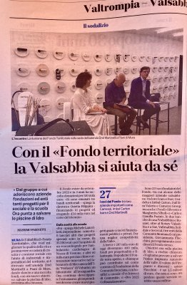 Con il Fondo Territoriale la Valsabbia si aiuta da sè