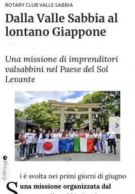 Dalla Valle Sabbia al lontano Giappone 