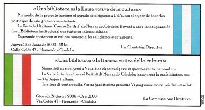 Ringraziamenti dall'Argentina