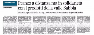 Pranzo a distanza ma in solidarietà con i prodotti della Valle Sabbia